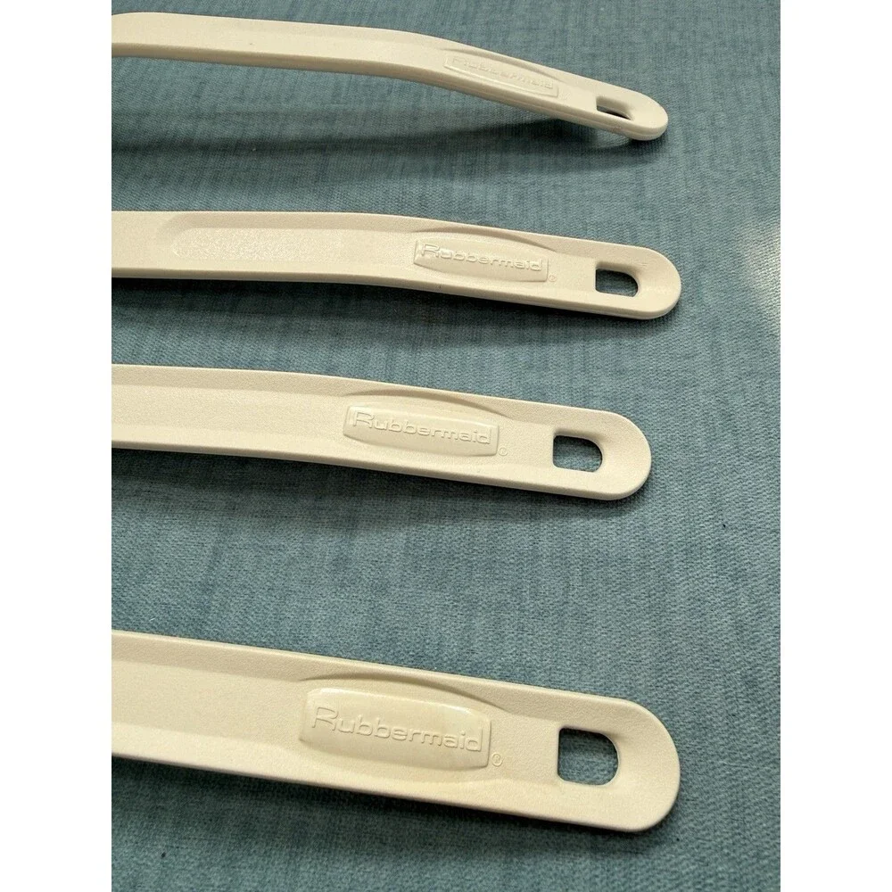 Rubbermaid White Slotted Solid Serving Spoon Pasta Ladle Set 1973 1974 1975 1976